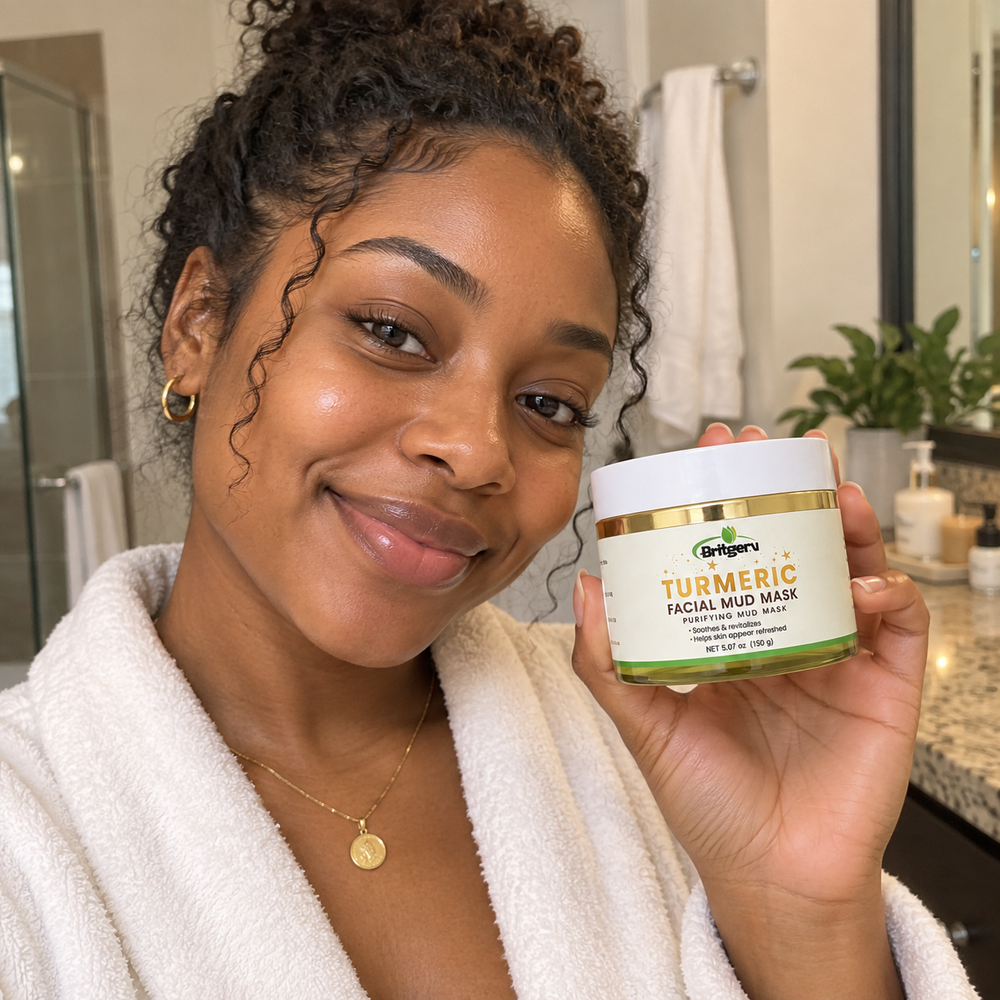 Turmeric facial mud mask texture