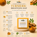 Britgerv Turmeric Brightening Face & Body Soap Bar - Deep Cleaning for Smooth, Radiant Skin, 3.5 0z (100 g)