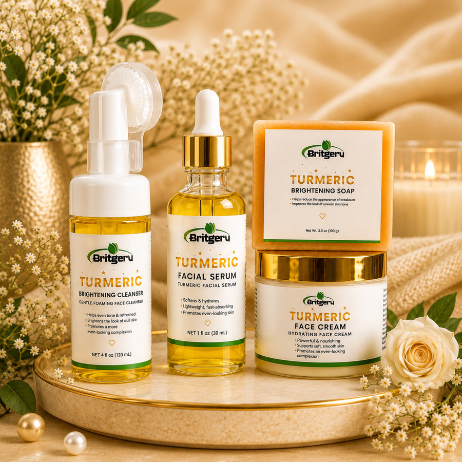 Britgerv Turmeric Skincare Beauty Essentials 4-Step Bundle