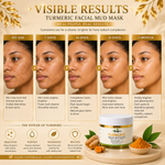 Britgerv Turmeric Clay Facial Mud Mask – Deep Cleansing & Pore Refining Face Mask for Smooth, Radiant Skin, 5.07 oz (150 g)