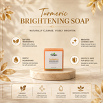 Britgerv Turmeric Brightening Face & Body Soap Bar - Deep Cleaning for Smooth, Radiant Skin, 3.5 0z (100 g)
